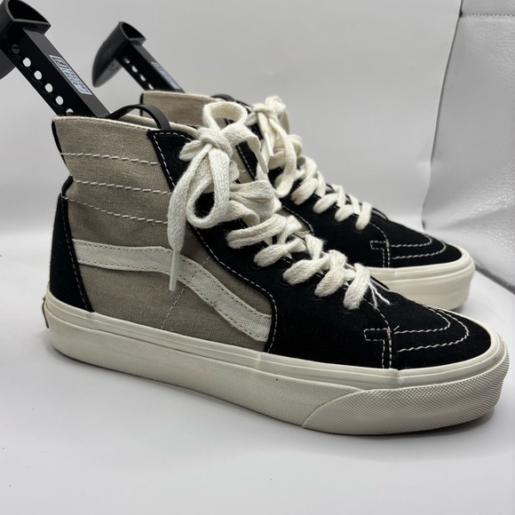 Vans Shoes - Vans Sk8-Hi Canvas Unisex Black / Beige Shoes Sz M 4.5 W 6